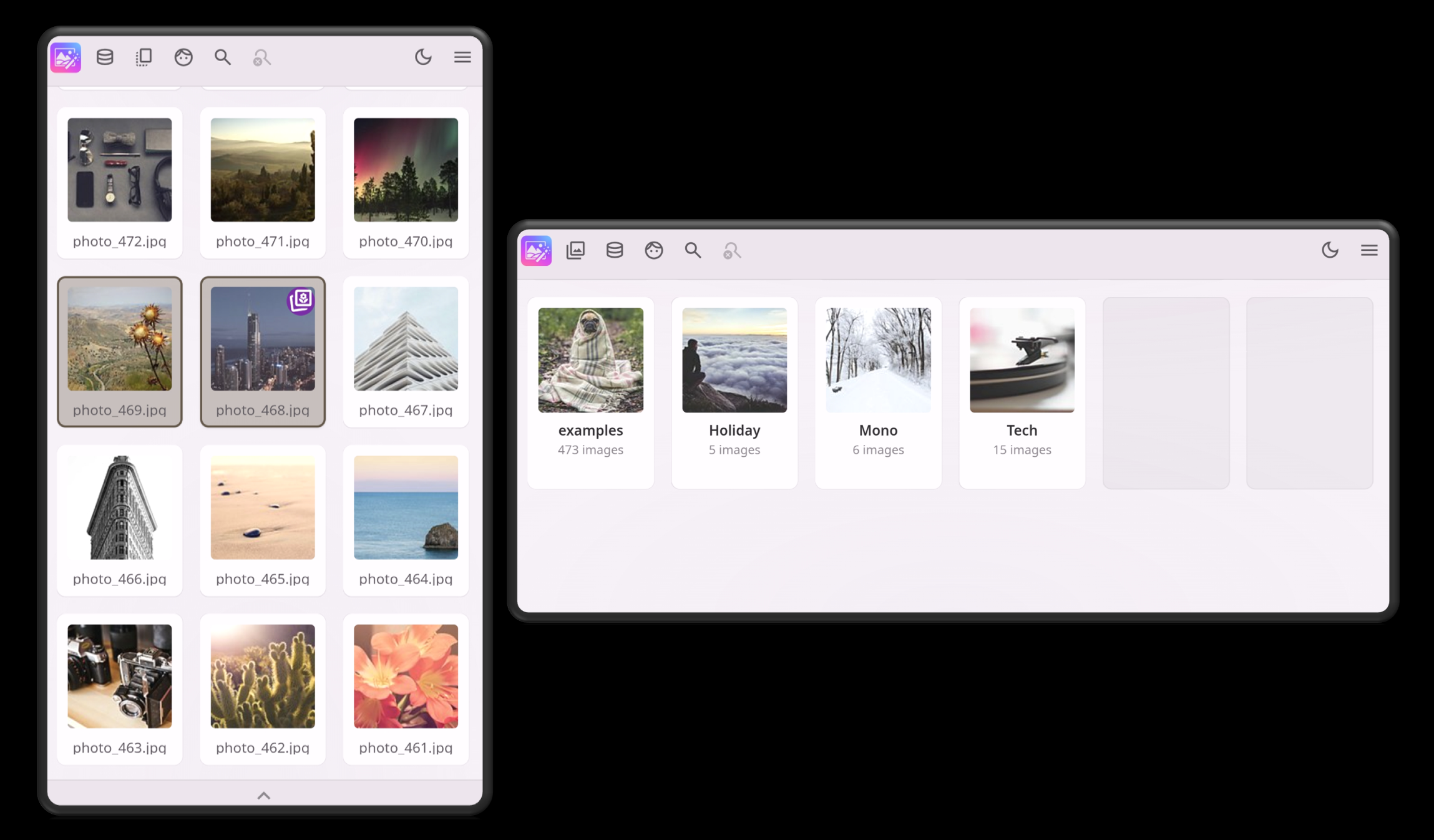 Photonarium on a mobile device